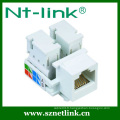 90 degrés 110 IDC cat6 rj45 keystone jack